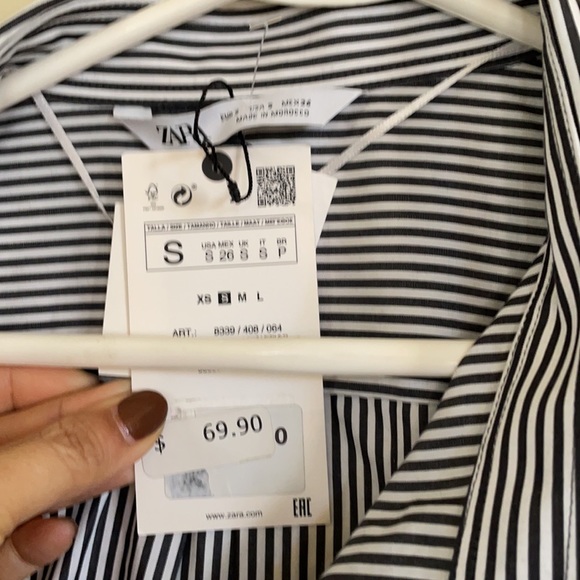 Zara striped oversized button up closure - Picture 5 of 8